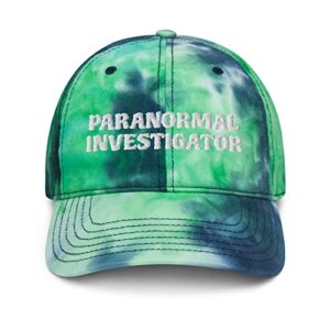 paranormal investigator ghost hunting spirits ghost hunter tie dye hat baseball cap