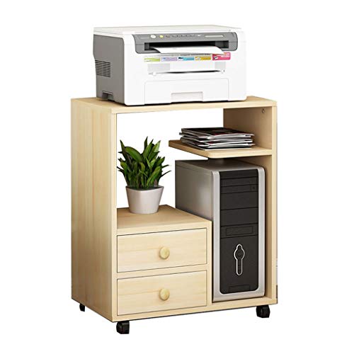 Tingting1992 Printer Stand Mobile Desktop Printer Stand Multifunctional Printer Stand Landing Office Desktop Case Placement Storage Rack Desktop Printer Organizing Storage Desk Shelf (Color : A)