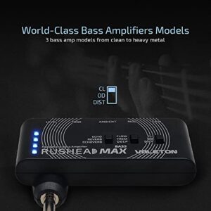 Valeton Rushead Max Bass USB Chargable Portable Pocket Bass Headphone Amp Carry-On Bedroom Plug-In Multi-Effects