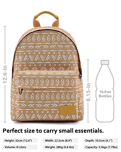 HotStyle SIMPLAY+ Mini Backpack Boho Patterns Cute Small Backpacking Purse, Yellow