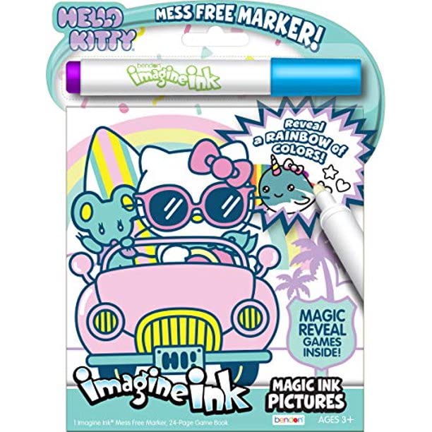 Papartyy Girls Coloring Book Imagine Ink for Girls Super Set ~ Bundle Includes 3 No Mess Magic Ink Activity Books Featuring LOL Dolls,Barbie & Wonder Woman With Wooden Coloring Pencils and Stickers