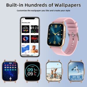 Smart Watch, Women Fitness Tracking Watch, Phone Incoming Call SMS Notifications, Men Activity Tracking Smart Watches, Weather Forecasts, Health Watches with 8 Sports Modes for Android iPhone Phones