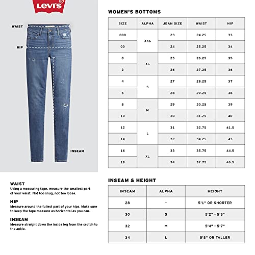 Levi's Women's 721-High Rise Skinny-Jeans, Medium Indigo Worn in, 31 Regular