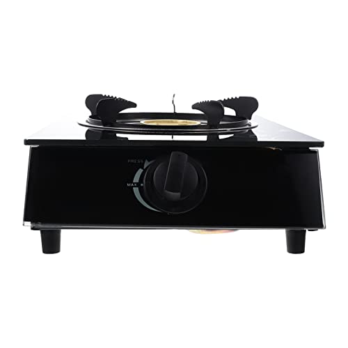 Hemoton Portable Stove Burner Gas Stove Stove Cooking Burner Barbecue Barbecue Stove Cooktops Portable Single Cooker for Home Restaurant Outdoor Picnic Black Small Camping Stove