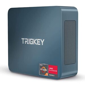 trigkey mini pc ryzen 5 w11 pro desktop amd 6c12t 5560u 16g ddr4 500g nvme ssd mini computer, support mini computer 11/10 pro, 4k@60hz hd triple display, wifi 6, bt 5.2, usb 3.2, rj 45