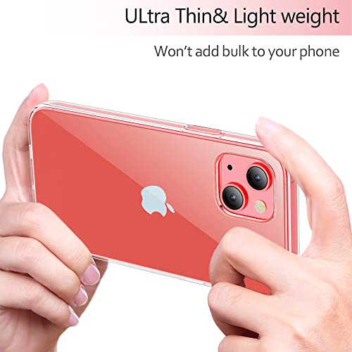 EGALO Compatible with iPhone 13 Mini Clear Case,Slim Thin Silicone Soft Skin Flexible TPU Lightweight Gel Rubber Anti-Scratches Shockproof Protective Cases Cover for iPhone 13 Mini,Crystal Clear