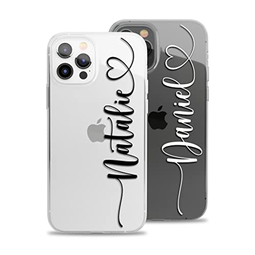 Liana Cases Custom Case for iPhone 14 Pro Max 13 mini 12 11 SE Xr Xs X 10r 10s 10 8 Plus 7 Create Your Personalized Name Handwritten Style Clear Phone Cover