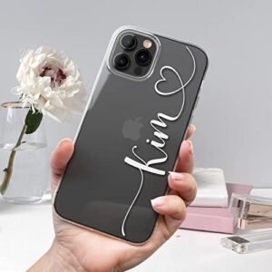 Liana Cases Custom Case for iPhone 14 Pro Max 13 mini 12 11 SE Xr Xs X 10r 10s 10 8 Plus 7 Create Your Personalized Name Handwritten Style Clear Phone Cover