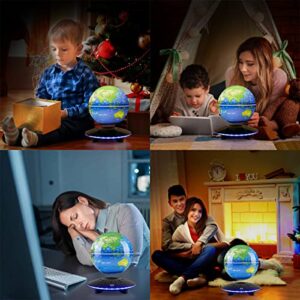 Magnetic Levitation Globe,-6 inch  Levitating Globe Lamp World Map Floating & Spinning in the Air for Educational Piece for Kids,Office Decor ,Cool GadgetS Birthday Halloween Christmas Gifts