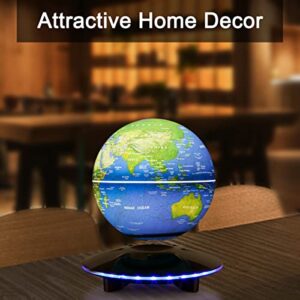 Magnetic Levitation Globe,-6 inch  Levitating Globe Lamp World Map Floating & Spinning in the Air for Educational Piece for Kids,Office Decor ,Cool GadgetS Birthday Halloween Christmas Gifts