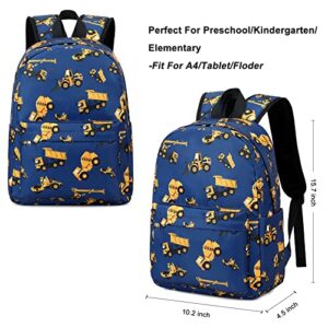 CAMTOP Preschool Backpack for Kids Boys Toddler Backpack Kindergarten School Bookbags (Engineering Navy)