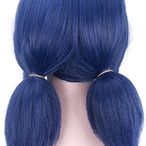 Dailyacc Wig for Girls Costume Dress Up Christmas Cosplay Blue Hair with Tails Gifts…