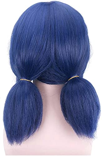 Dailyacc Wig for Girls Costume Dress Up Christmas Cosplay Blue Hair with Tails Gifts…