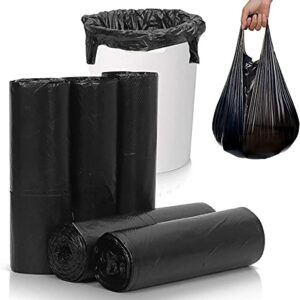 FYY Trash Bags, Garbage Bags, 5 Rolls 100 counts 6 Gallon [Extra Thick][Leak Proof] Rubbish Bags Wastebasket Bin Liners for Home Office Trash Can Black