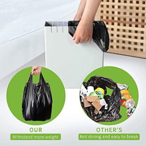 FYY Trash Bags, Garbage Bags, 5 Rolls 100 counts 6 Gallon [Extra Thick][Leak Proof] Rubbish Bags Wastebasket Bin Liners for Home Office Trash Can Black