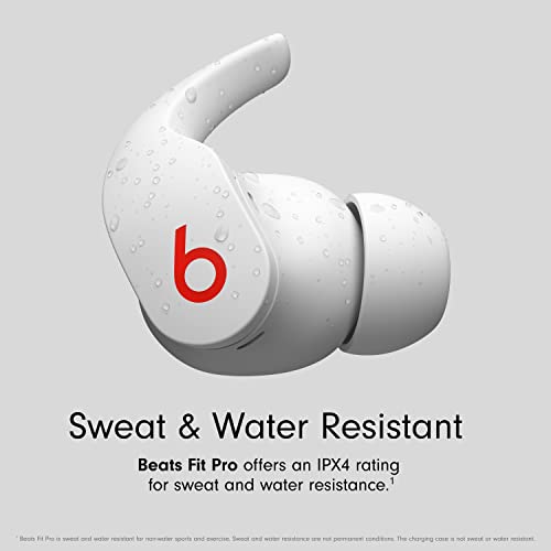 Beats Fit Pro – True Wireless Noise Cancelling Earbuds – Apple H1 Headphone Chip, Compatible with Apple & Android, Class 1 Bluetooth®, Built-in Microphone, 6 Hours of Listening Time – Beats White