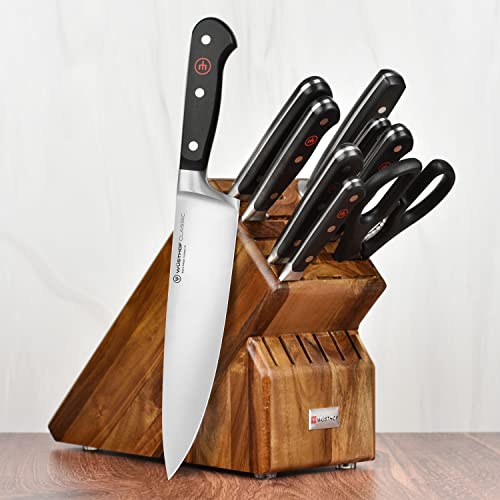 Wusthof Classic 10 Piece Knife Set with Acacia Block