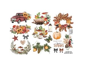 redesign with small transfers autumn essentials 3 sheets,6"x12" 655350654948