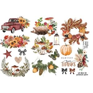 Redesign with Small Transfers Autumn Essentials 3 Sheets,6"x12" 655350654948