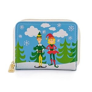 loungefly elf buddy & friends zip around wallet- christmas cosplay cute wallets,multicolor