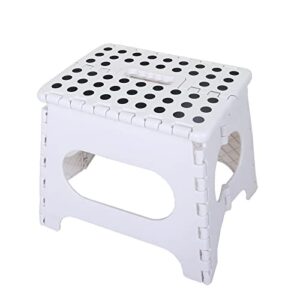 fisiei step stool,13inch step stools for adults,folding step stool,folding stool,foldable stool,small step stool for kitchen,bathroom,living room,bedroom, office, etc.(white, 13inch)