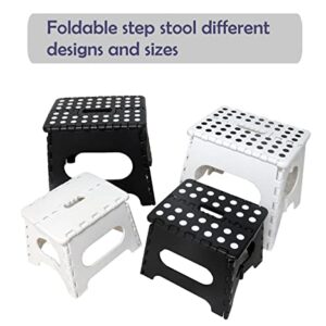 Fisiei Step Stool,13inch Step stools for Adults,Folding Step Stool,Folding Stool,Foldable Stool,Small Step Stool for Kitchen,Bathroom,Living Room,Bedroom, Office, etc.(White, 13inch)