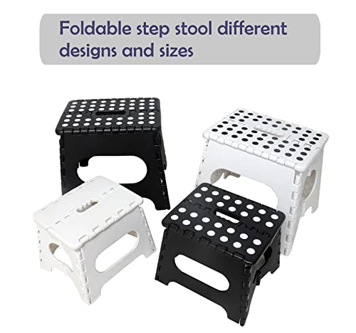 Fisiei Step Stool,13inch Step stools for Adults,Folding Step Stool,Folding Stool,Foldable Stool,Small Step Stool for Kitchen,Bathroom,Living Room,Bedroom, Office, etc.(White, 13inch)