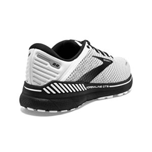 Brooks Women's Adrenaline GTS 22 Supportive Running Shoe - White/Grey/Black - 7.5 Medium