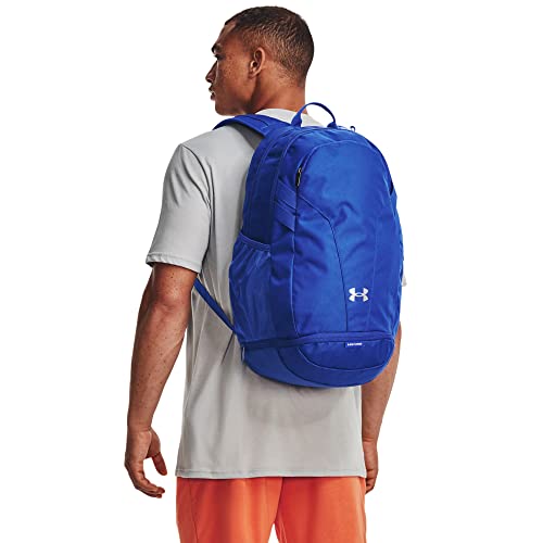 Under Armour Hustle 5.0 Team Backpack, (400) Royal/Royal/Metallic Silver, One Size Fits All