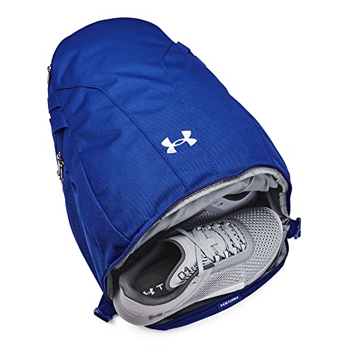 Under Armour Hustle 5.0 Team Backpack, (400) Royal/Royal/Metallic Silver, One Size Fits All