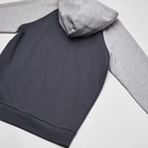 Under Armour Mens Rival Wordmark Colorblock Hoodie , (012) Pitch Gray / Mod Gray Light Heather / Onyx White , Large