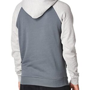 Under Armour Mens Rival Wordmark Colorblock Hoodie , (012) Pitch Gray / Mod Gray Light Heather / Onyx White , Large