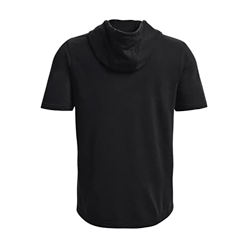 Under Armour Mens Rival Terry Short-Sleeve Hoodie , (001) Black / / Onyx White , Large