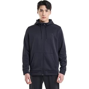 under armour mens armourfleece full zip hoodie , (001) black / / black , x-small
