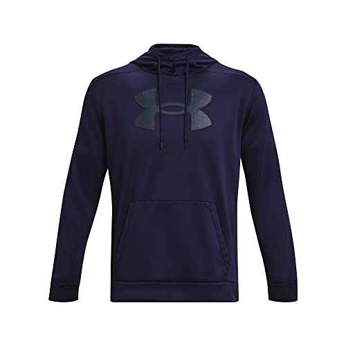 Under Armour Mens Big Logo ArmourFleece Hoodie , (410) Midnight Navy / Academy / Black , X-Large