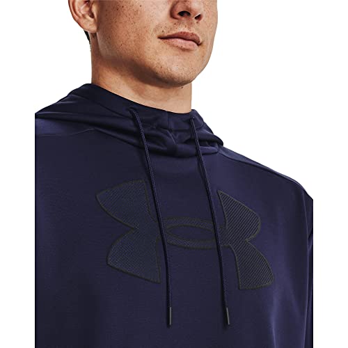 Under Armour Mens Big Logo ArmourFleece Hoodie , (410) Midnight Navy / Academy / Black , X-Large