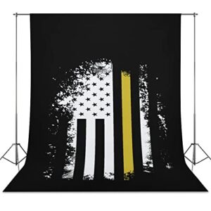 vintage 911 dispatcher thin gold line flag photography backgrounds photo cloth backdrop for party studio booth props decorations 56"x98"