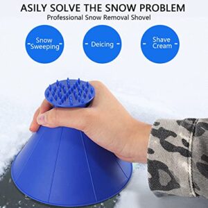 SGQCAR Magical Car Ice Scraper,Round Windshield Ice Scraper with Funnel,Round Snow Scraper for Car,Car Snow Removal Shovel Tool as Gift for Christmas 4Color…