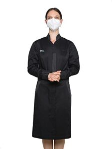 medical lab coat for women (black) (8/m)