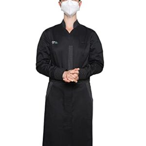 Medical Lab Coat For Women (Black) (8/M)