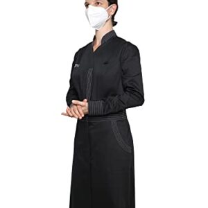 Medical Lab Coat For Women (Black) (8/M)