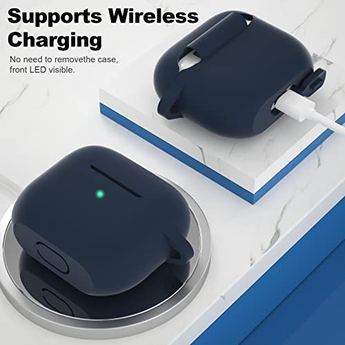 ATUAT AirPods 3 Case, Protective Silicone Cover for AirPods 3rd Generation Case 2021, Wireless Charging - Dark Blue