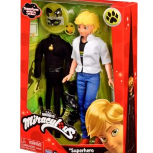 Miraculous Ladybug Superhero Secret Adrien with Cat Noir Outfit by Playmates Toys