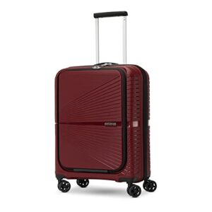 american tourister airconic hardside expandable luggage with spinner wheels, garnet red, carry-on 20-inch