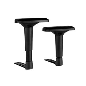 frassie height adjustable chair armrest pair, gaming boss chair arms set replacement,black (4d)