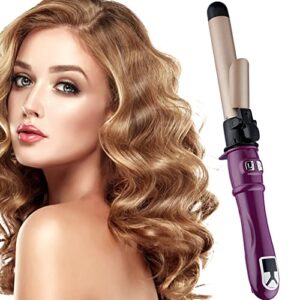 automatic curling iron automatic curling wand for hair styling auto hair curler automatic hair curling wand self rotating curling iron (1.1inch curl/28mm, purple)