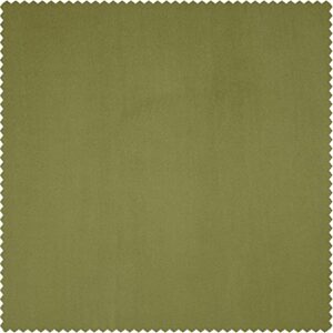 HPD HALF PRICE DRAPES Blackout Solid Thermal Insulated Window Curtain 50 X 96 Signature Plush Velvet Curtains for Bedroom & Living Room (1 Panel), VPYC-SBO161224-96, Jalapeno Green