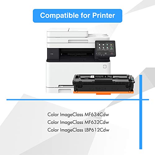 TRUE IMAGE Compatible Toner Cartridge Replacement for Canon 045 045H MF634Cdw Color ImageCLASS MF632Cdw LBP612Cdw MF632 MF634 Printer Ink (Black, 2-Pack)