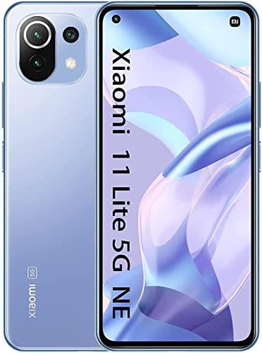 Xiaomi Mi 11 Lite NE 5G + 4G LTE Volte Global Unlocked GSM 64MP Triple Camera Worldwide GSM w/Fast Car Charger (Bubblegum Blue, 256GB+8GB)