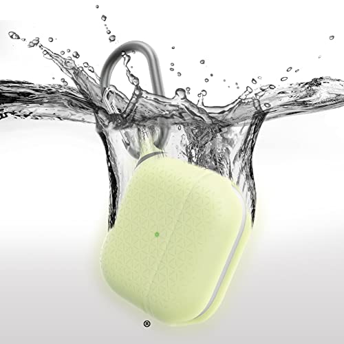 Catalyst Waterproof Case Vibe Series for AirPods 3 with Premium Carabiner. Compatible Wireless Charging, One-Piece Design, High Drop Protection, Soft-Touch - Glow-in-The-Dark